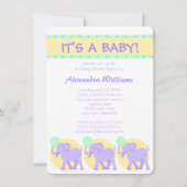 Invitation Curte Circus | Baby shower Son A Baby Adorable (Devant)