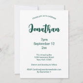 Invitation Custom 21st Birthday Green Script Photo Collage (Dos)