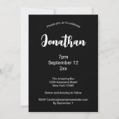 Invitation Custom 30th Birthday Black Modern Photo Collage (Dos)