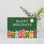 Invitation Custom 5Photo Happy Holiday Cute Colorful Card (Debout devant)