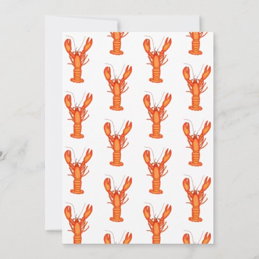 Invitation Custom 60e anniversaire Aquarelle Homard Fruits de (Dos)