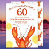 Invitation Custom 60e anniversaire Aquarelle Homard Fruits de
