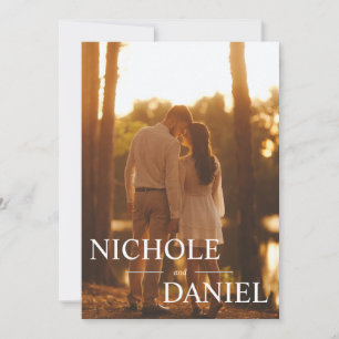 Invitation Custom 6 Photo Mariage tendance Enregistrer la car