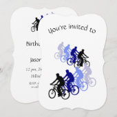 Invitation Custom Age Vélo Anniversaire Fête Sport Art (Devant / Derrière)