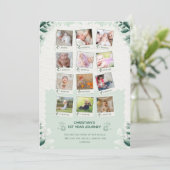 Invitation Custom Baby’s 1st Year Journey Photo Collage (Debout devant)