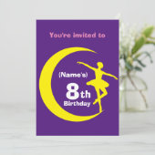 Invitation Custom Ballerina 8th Birthday ajouter n (Debout devant)