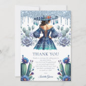 Invitation Custom Blue style mexicain Quinceañera (Devant)