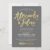 Invitation CUSTOM B'nai Mitzvah imitation or script nom (Devant)