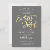 Invitation CUSTOM B'nai Mitzvah imitation or script nom (Devant)