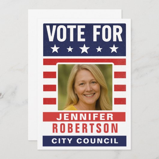 Invitation Custom Campaign Election (Devant / Derrière)