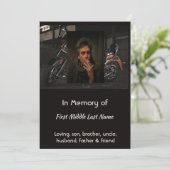 Invitation Custom Celebration of Life Service Invite Biker (Debout devant)