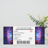 Invitation Custom Concert Ticket Gift Girl (Debout devant)