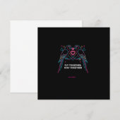 Invitation Custom Couple Anniversary Neon Parrots Winter Hood (Devant / Derrière)