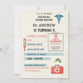 Invitation Custom Digital Doctor Kids Pretend Birthday Party (Devant)