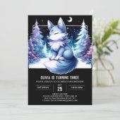 Invitation Custom Dreamy Wolf Birthday (Debout devant)