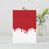 Invitation Custom Dripping Glitter Tomato Red Top Invite (Debout devant)