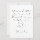 Invitation Custom Easter Card with Flowers and Easter Bunny (Dos)