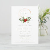 Invitation Custom Elegant Poinsettia Christmas Wedding Party (Debout devant)