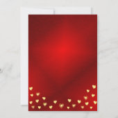 Invitation Custom Elegant Red & Gold 50 et Fabuleux anniversa (Dos)