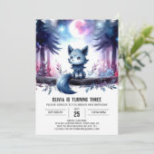 Invitation Custom Fantasy Wolf Birthday (Debout devant)