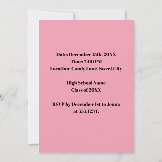 Invitation Custom Graduation Party Pop Art (Dos)