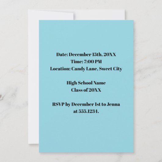 Invitation Custom Graduation Party Pop Art (Dos)