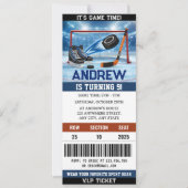 Invitation Custom Hockey Ticket  Birthday Decorations (Devant)
