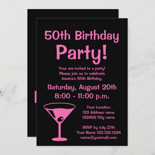 Invitation Custom Keep calm it's a Birthday (Devant / Derrière)