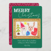 Invitation Custom Kids Art Christmas Card (Devant / Derrière)