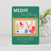 Invitation Custom Kids Art Christmas Card (Debout devant)