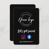 Invitation Custom Let's Get Social Media website logo QR code (Devant / Derrière)