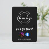 Invitation Custom Let's Get Social Media website logo QR code (Debout devant)