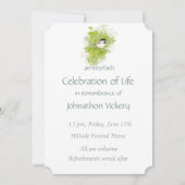 Invitation Custom Memorial Chickadee Nature Oiseau Art (Dos)