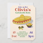 Invitation Custom Mexican Fiesta Bachelorette Party  (Devant)