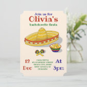Invitation Custom Mexican Fiesta Bachelorette Party  (Debout devant)