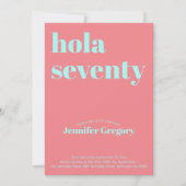Invitation Custom Modern Espagnol Hola Soixante-dix-septième  (Devant)