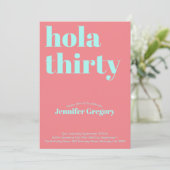 Invitation Custom Modern Espagnol Hola Trente 30e anniversair (Debout devant)