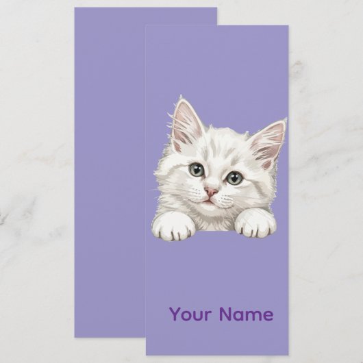 Invitation Custom Name Personalized Kitten Art Gift (Devant / Derrière)
