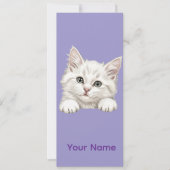 Invitation Custom Name Personalized Kitten Art Gift (Devant)