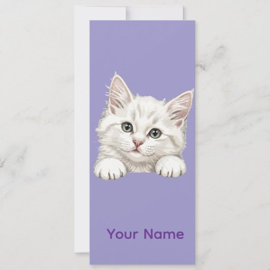Invitation Custom Name Personalized Kitten Art Gift (Devant)