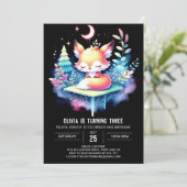 Invitation Custom Nature Fox Anniversaire numérique (Debout devant)