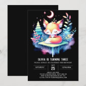 Invitation Custom Nature Fox Anniversaire numérique (Devant / Derrière)