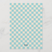 Invitation Custom Pastel Blue Checkered Birthday Party (Dos)