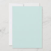 Invitation Custom Pastel Oranges vertes Floraux Mariage vert (Dos)
