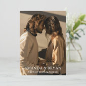 Invitation Custom Photo Boho Wedding Invites  (Debout devant)