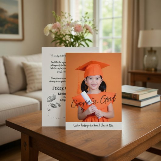 Invitation Custom Photo Kindergarten Graduation 