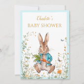 Invitation Custom Pierre le Baby shower lapin (Devant)