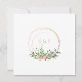 Invitation Custom Pink Elegant Garland Wreath Wedding Party (Dos)