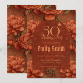 Invitation Custom Ranunculus Aesthetic Summer Party (Devant / Derrière)