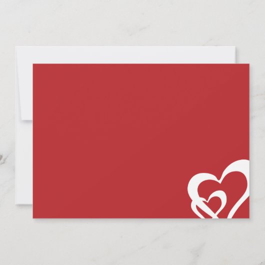 Invitation Custom Red Valentine dîner soirée (Dos)